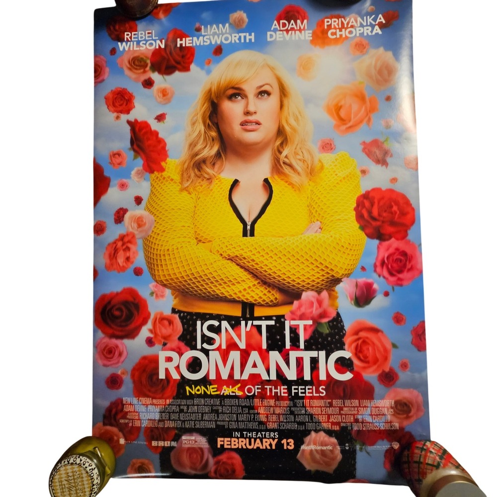 Isn't It Romantic 2019 Promo Movie Poster 27x40 Rebel Wilson, Liam Hemsworth
